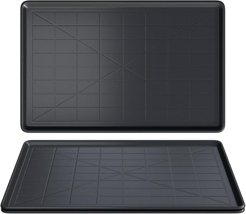 Holiwei 32" 2PC Dog Crate Tray Replacement fit for Metal Dog Crate Dog Cage Pans Plastic Tray - Image 1